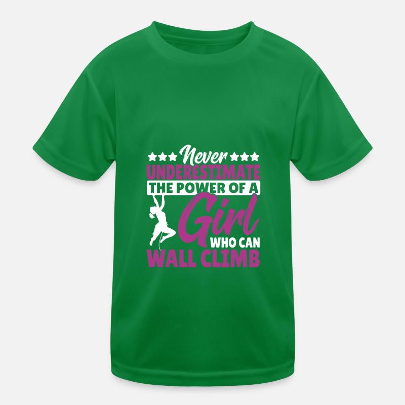 Boulder Bouldering Free Climbing Wall Climbing Kinder Funktions-T-Shirt