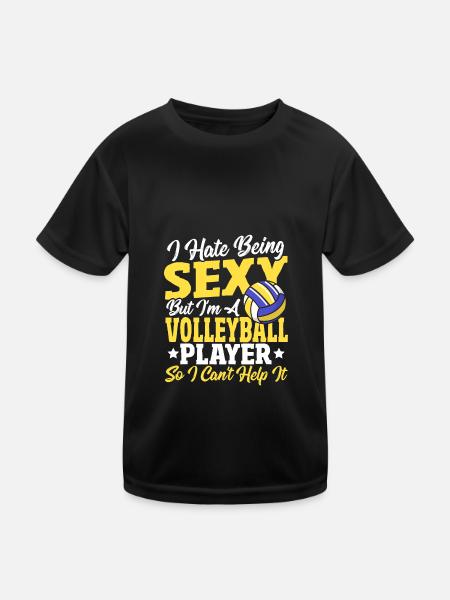 Volleyball Must-Haves für Volleyball-Trainer - Kinder Funktions-T-Shirt - Schwarz - Vorne