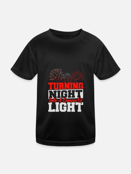 Pyrotechniker Firecracker Pyro Crew - Kinder Funktions-T-Shirt - Schwarz - Vorne
