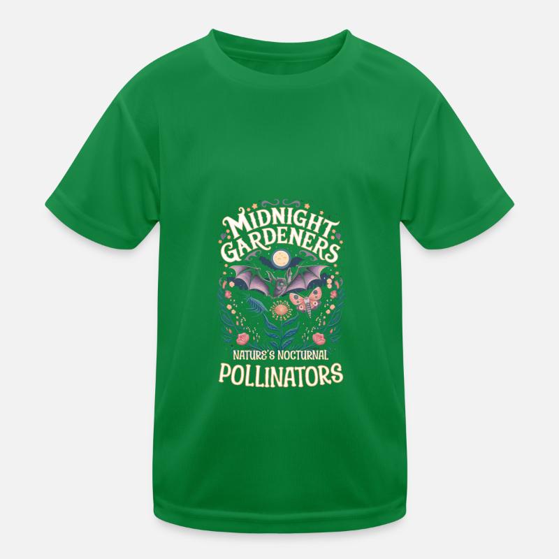 Moths Bats Night Pollinators Kids Functional T-Shirt