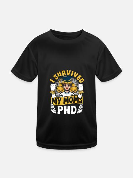 Abschluss der Doktorarbeit Doktortitel Promotion - Kinder Funktions-T-Shirt - Schwarz - Vorne