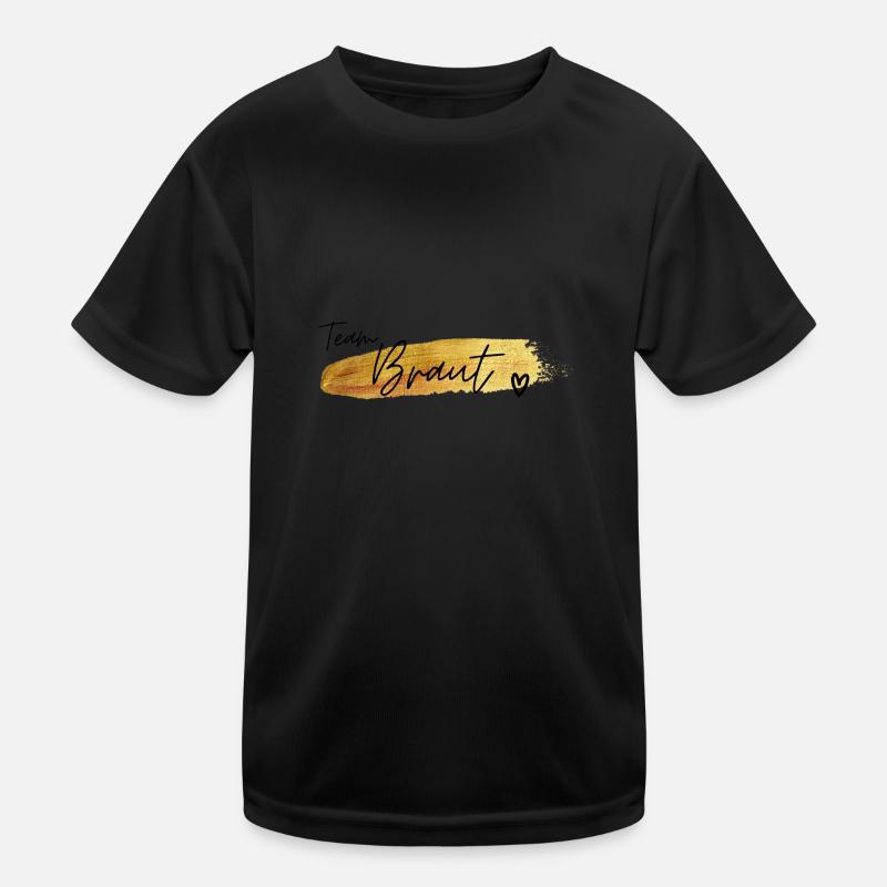 Team Braut Team Bride Kinder Funktions-T-Shirt