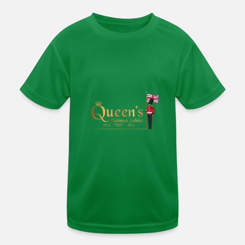 British Queen Monarchy Platinum Jubilee 1952 2022 Kids Functional T-Shirt