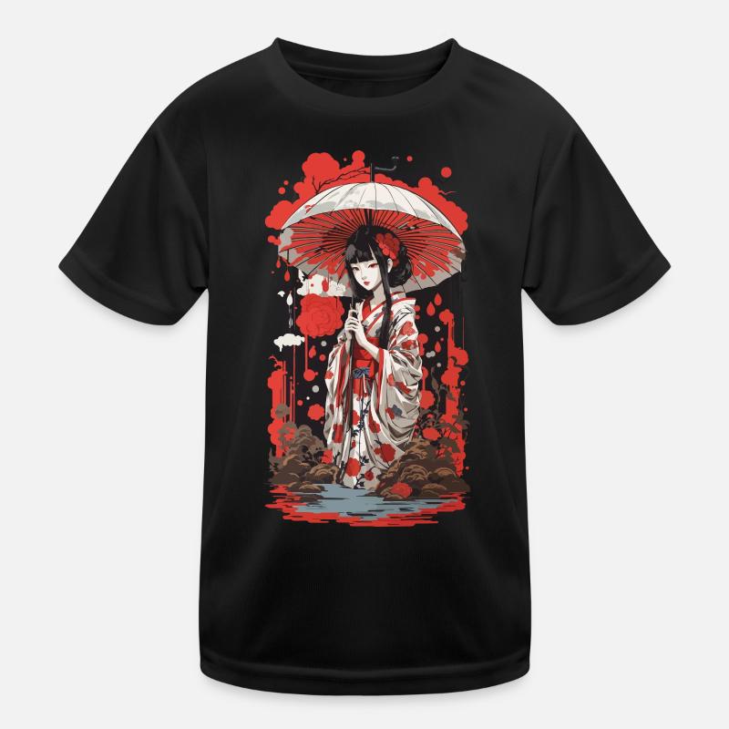 Japanische Ukiyo-E Ästhetik Retro Design Stil Kinder Funktions-T-Shirt