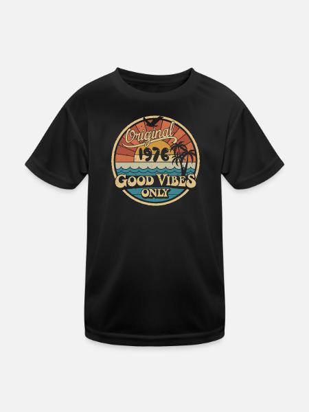 Original 1976 Millésime 1976 Anniversaire Rétro 1976 - T-shirt sport Enfant - noir