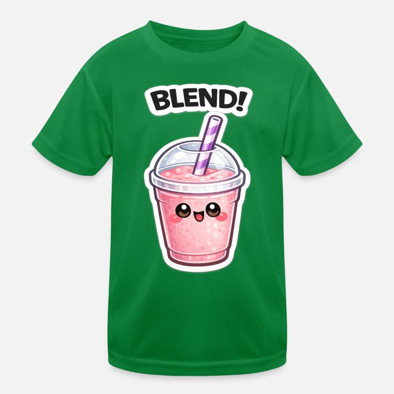 Kawaii Smoothie Becher BLEND Kinder Funktions-T-Shirt