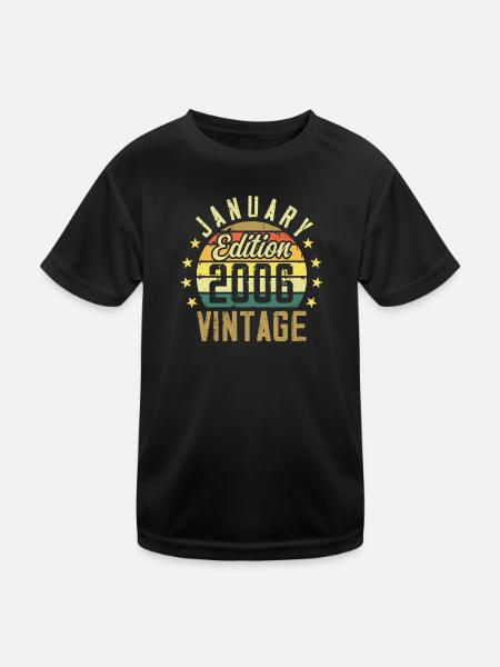 Légendes Sont Nés En Janvier 2006 - Janvier 2006 - T-shirt sport Enfant - noir - Devant