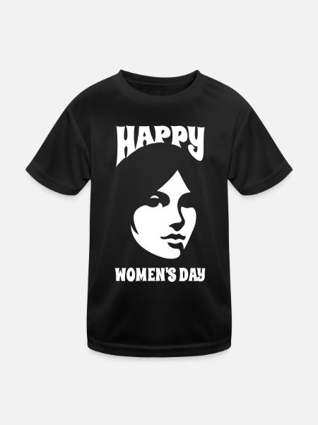 Bonne Journée de la Femme - Cadeau - T-shirt sport Enfant - noir - Devant