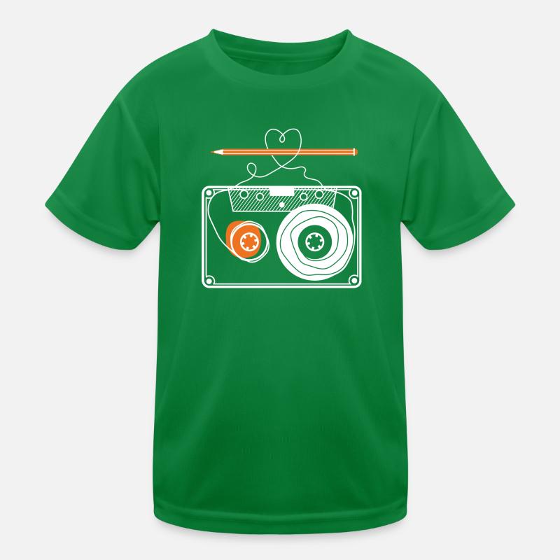 Kassette mit Bleistift Kinder Funktions-T-Shirt