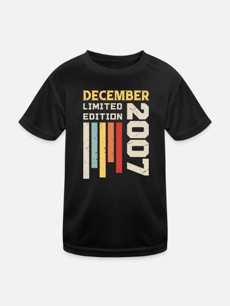 Décembre 2007 - Cadeau anniversaire Décembre 2007 - T-shirt sport Enfant - noir - Devant