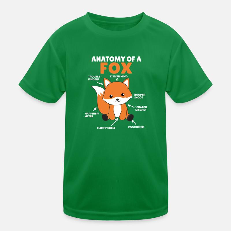 doux renard explication Anatomie d’un renard T-shirt sport Enfant