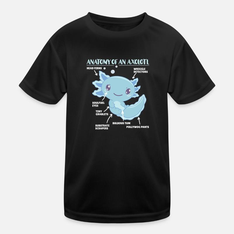 Axolotl Explication Anatomie d’un Axolotl T-shirt sport Enfant