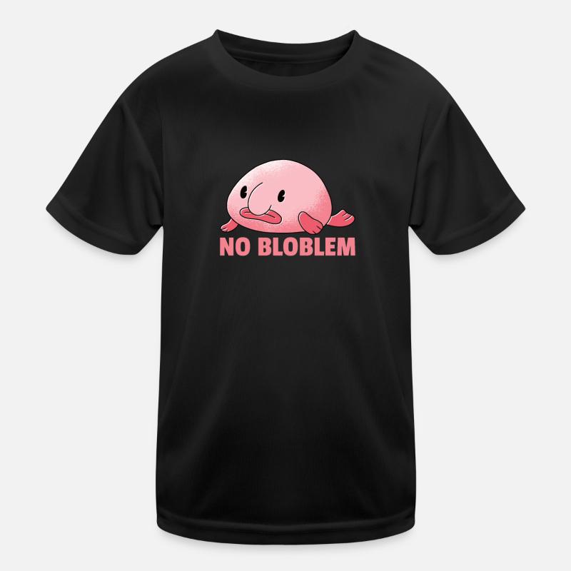 Blobfish No Bloblem funny Blobfish Kids Functional T-Shirt