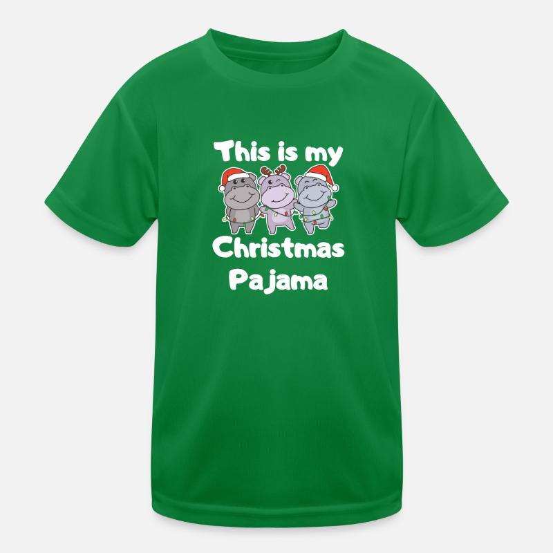 Pyjama de Noël Hippopotames de Noël T-shirt sport Enfant