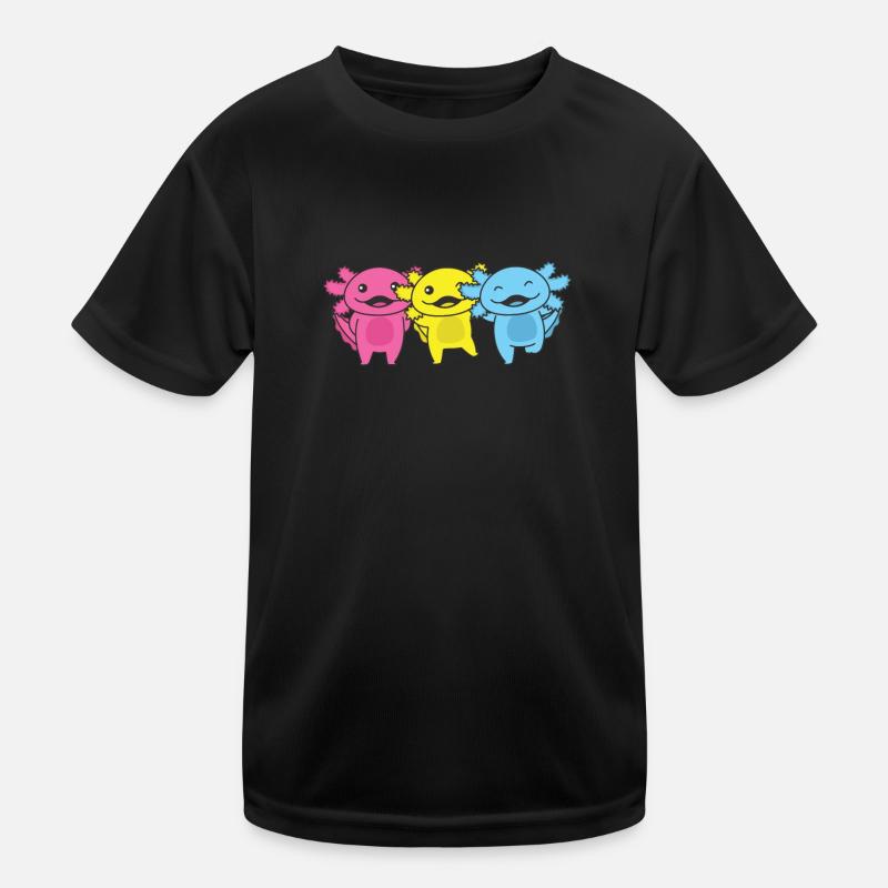 Pansexual Flag Pan Pride LGBTQ Axolotl Kinder Funktions-T-Shirt