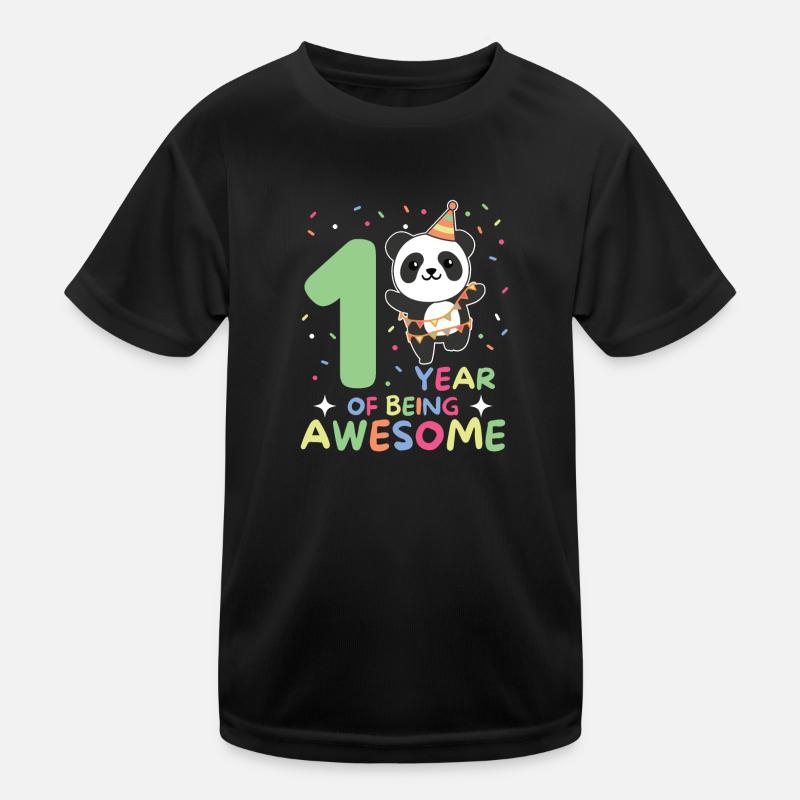 Panda for 1st birthday for children one year old Kids Functional T-Shirt
