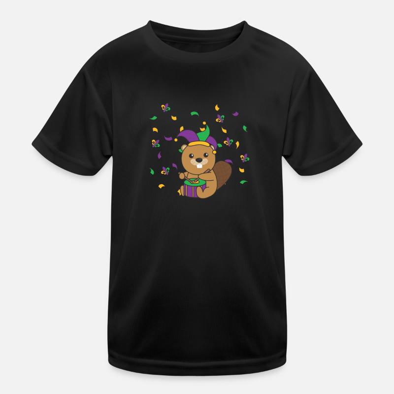 Fasching Biber mit Trommel Faschings Kostüm Kinder Funktions-T-Shirt