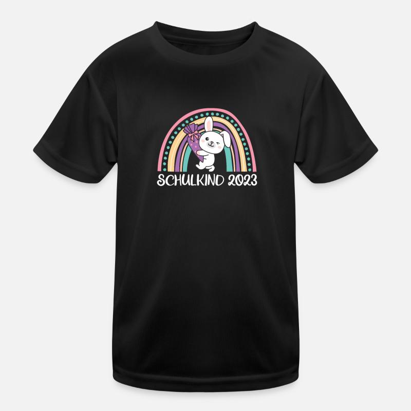 Schulkind 2023 Einschulung Hase Schule Kinder Funktions-T-Shirt