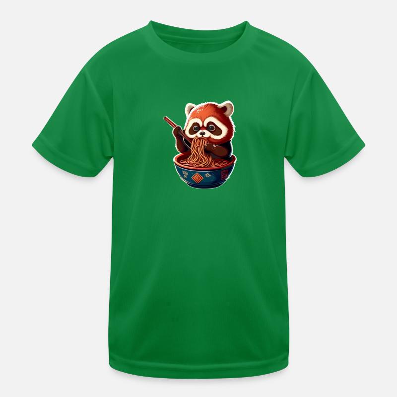 But first Ramen süße Roter Panda isst Ramen Kinder Funktions-T-Shirt