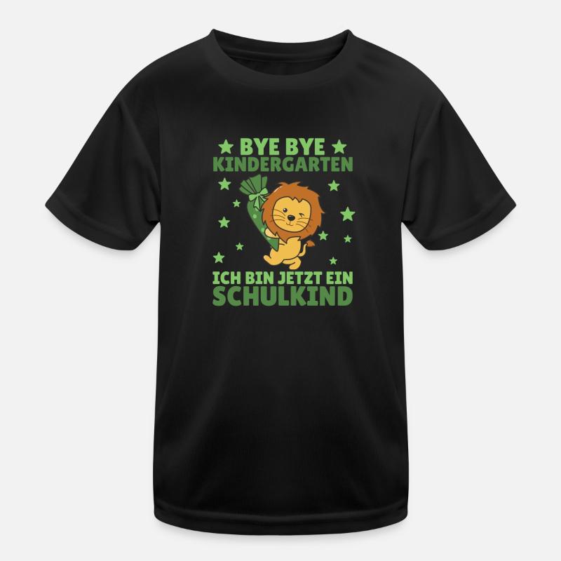 bye bye Kindergarten ich bin jetzt ein Schulkind Kinder Funktions-T-Shirt