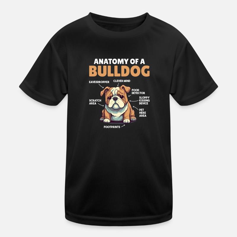 Explication du chien Anatomie d’un bouledogue T-shirt sport Enfant