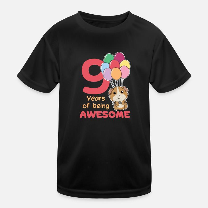 Cochons d’Inde pour les enfants de 9e anniversaire neuf T-shirt sport Enfant