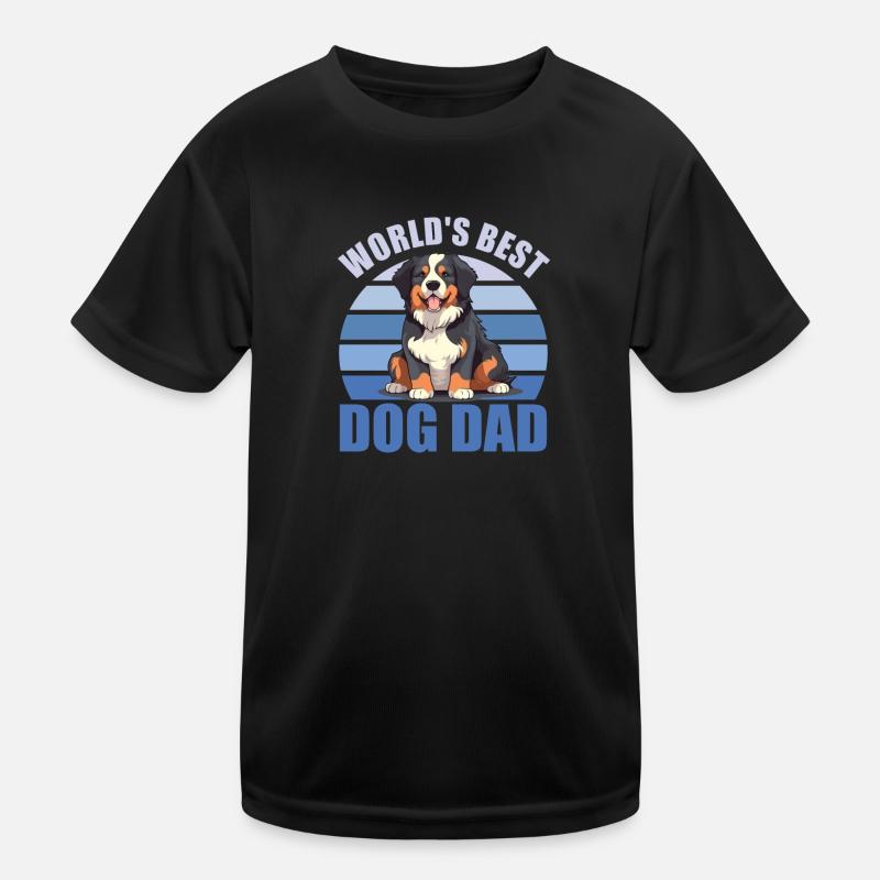 Weltbester Hunde Papa süßer Berner Sennenhund Kinder Funktions-T-Shirt