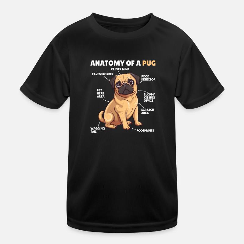 Explication du chien Anatomie d’un carlin T-shirt sport Enfant
