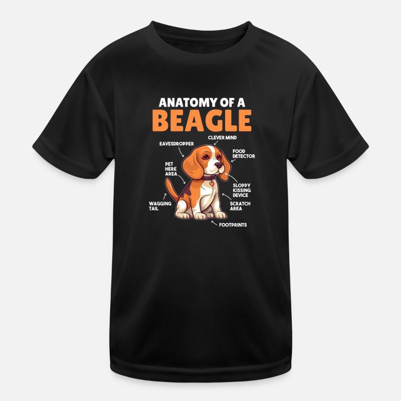 Explication du chien Anatomie d’un beagle T-shirt sport Enfant
