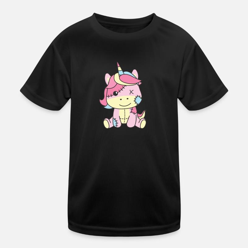 Kawaii Gothic Einhorn Pastellfarben Gothic Goth Kinder Funktions-T-Shirt