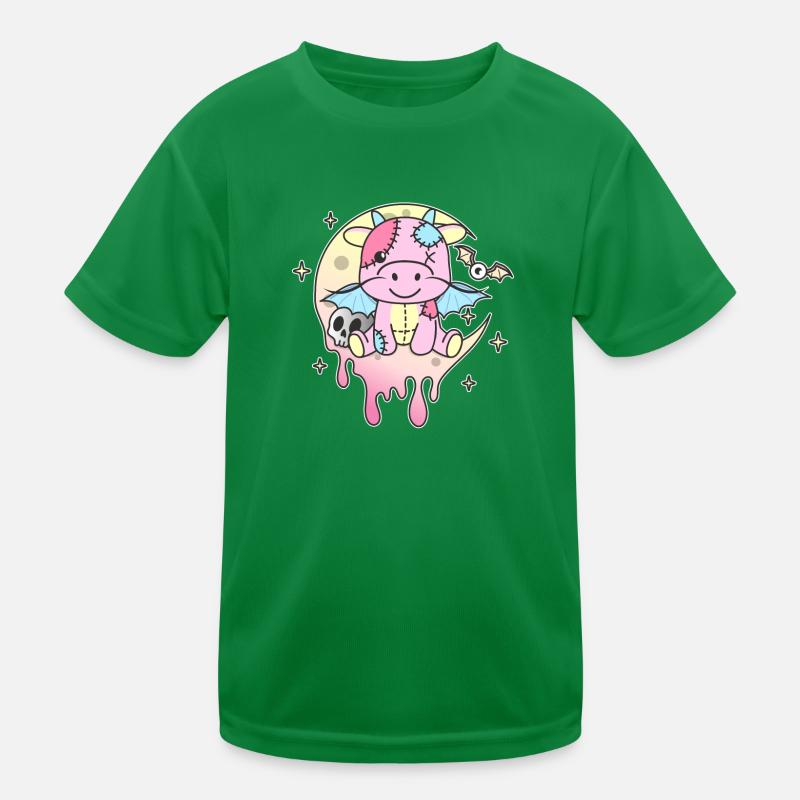 Kawaii Gothic Drache Pastellfarben Gothic Goth Kinder Funktions-T-Shirt