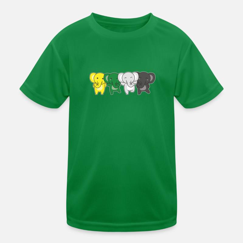 Scoliosexual Flag Pride LGBTQ Cute Elephant Kids Functional T-Shirt