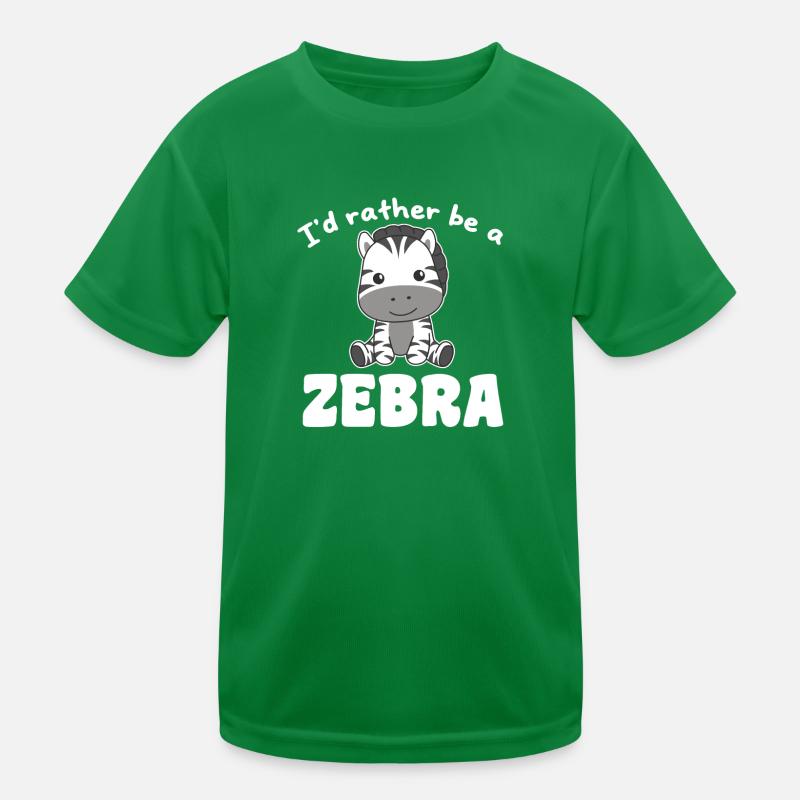 Ich wäre lieber ein Zebra - süßes Zebra Kinder Funktions-T-Shirt