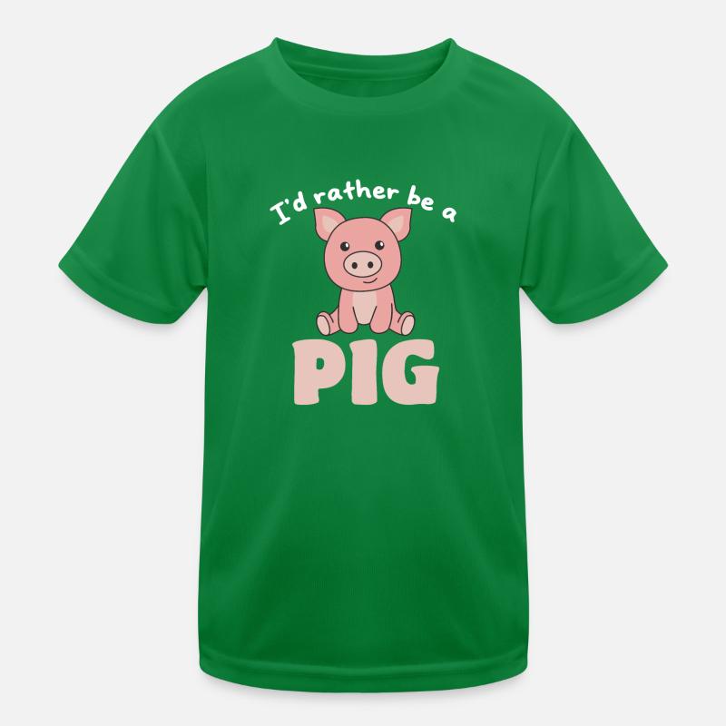 Je préfère être un cochon - doux cochon T-shirt sport Enfant