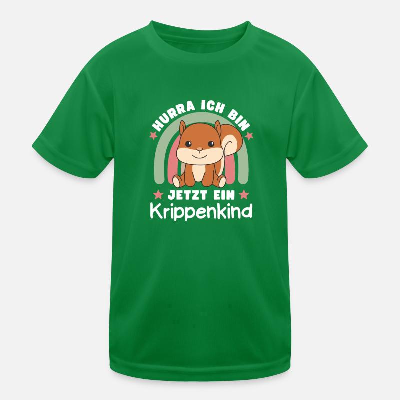Hurra Ich Bin Jetzt Ein Krippenkind Kinder Funktions-T-Shirt