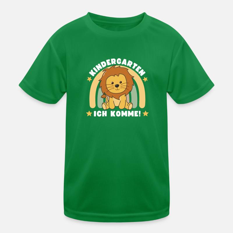 Kindergarten Ich Komme! Löwe Kinder Funktions-T-Shirt