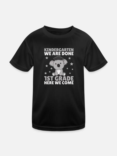 Kids Kindergarten graduate Koala 1st grade - Kinder Funktions-T-Shirt - Schwarz - Vorne