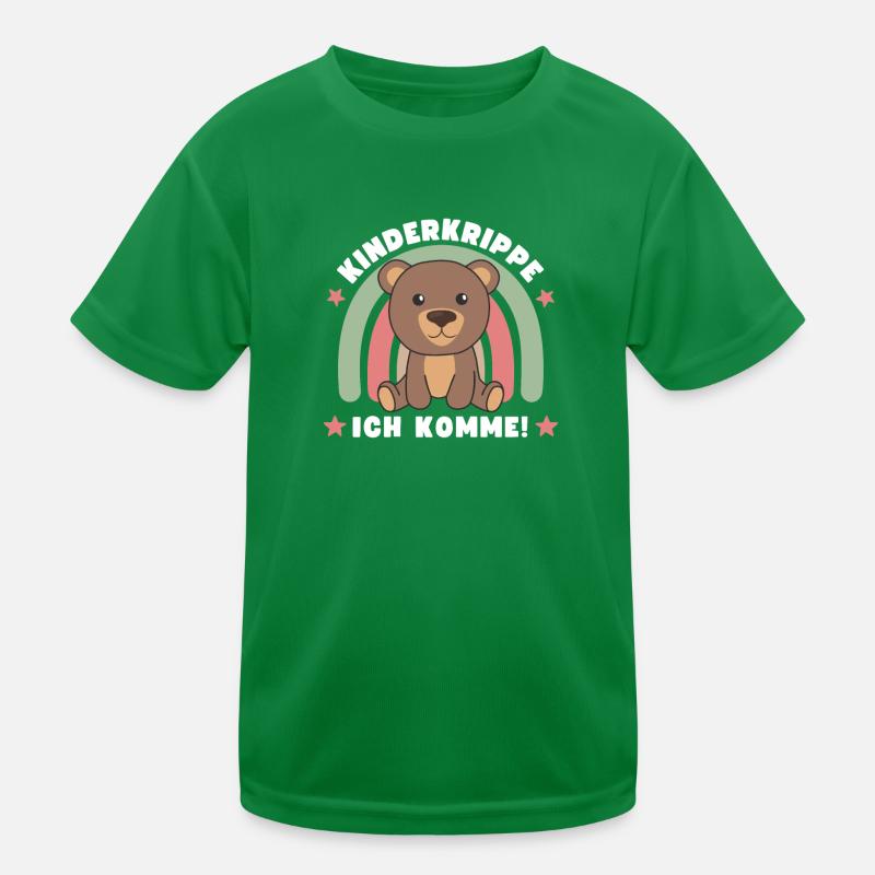 Kinderkrippe Ich Komme! Bär Kinder Funktions-T-Shirt