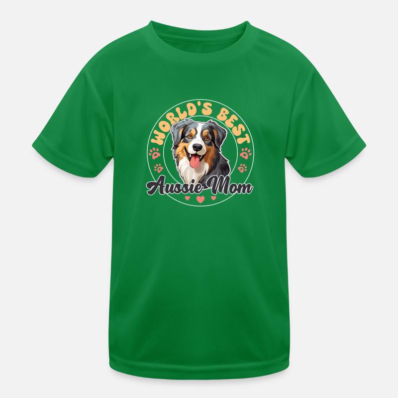 Berger Australien Bleu Merle Groovy Aussie Mom T-shirt sport Enfant