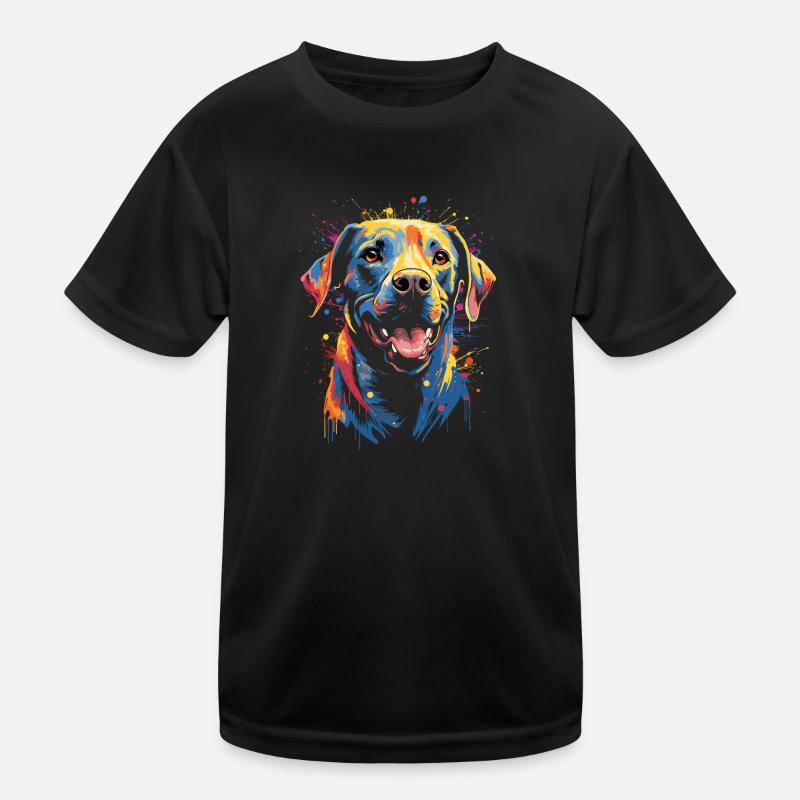 Aquarelle Coloré Labrador Labbi T-shirt sport Enfant
