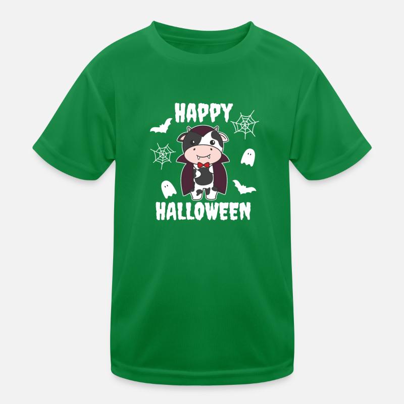 Vache Joyeux Halloween Mignon Costume de Vampire T-shirt sport Enfant