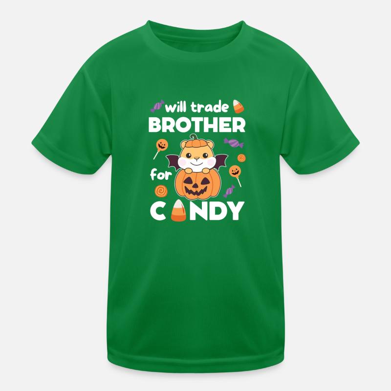Hamster Halloween Swap Brother for Sweets Kids Functional T-Shirt