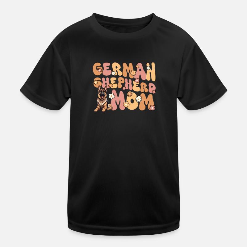 Deutscher Schäferhund Groovy German Shepherd mom Kinder Funktions-T-Shirt
