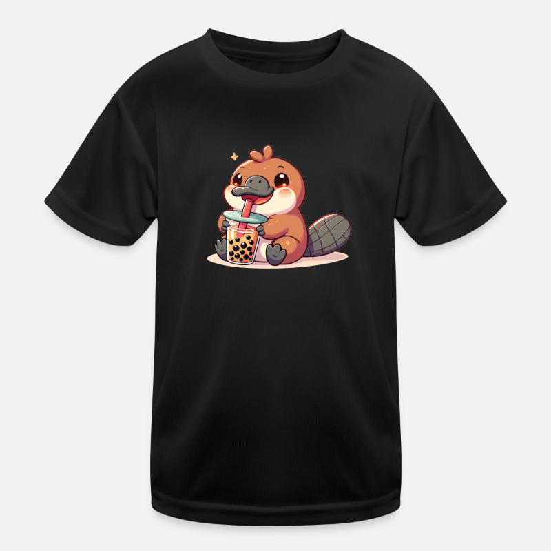 Kawaii ornithorynque bubble tea Boba ornithorynque T-shirt sport Enfant