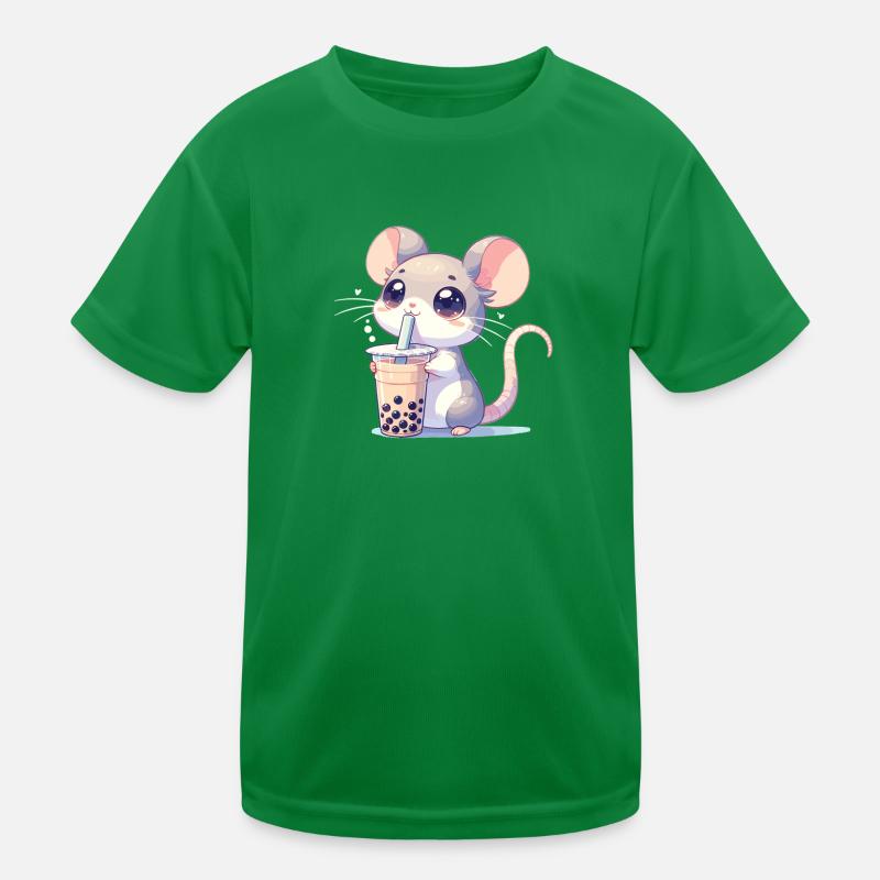 Kawaii Mäuse Bubble Tea Boba Maus Kinder Funktions-T-Shirt
