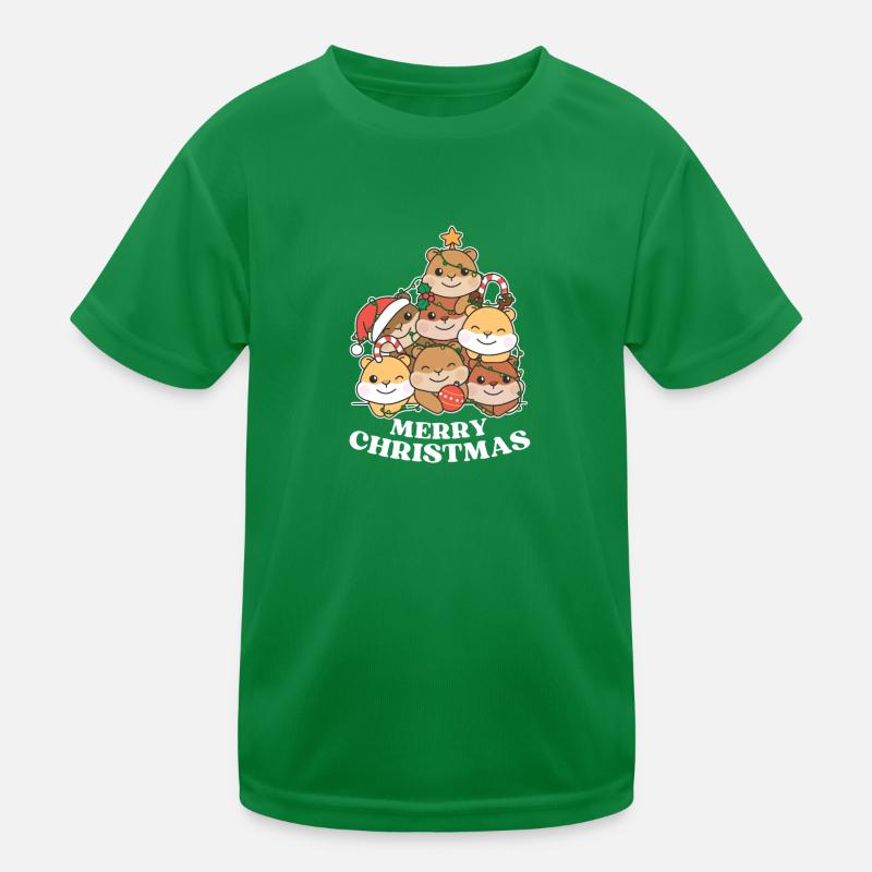Frohe Weihnachten Hamster Heiligabend Hamstern Kinder Funktions-T-Shirt
