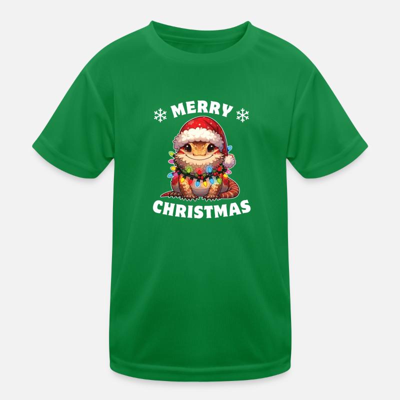 Weihnachten Lichterkette Bartagam Kinder Funktions-T-Shirt