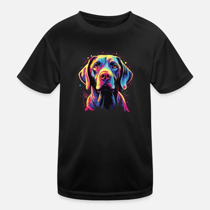 Watercolor Colorful Pointer Kids Functional T-Shirt