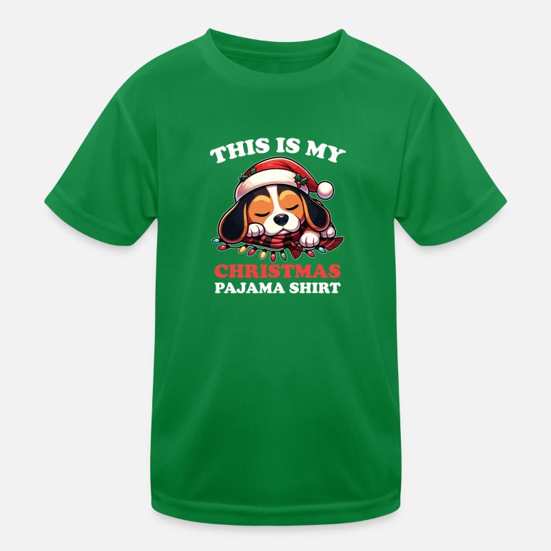 Pyjama de Noël Beagle Chiens T-shirt sport Enfant