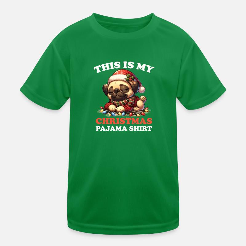 Carlin Pyjama de Noël Chiens T-shirt sport Enfant